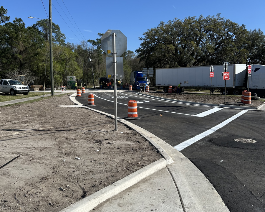 Turn lane construction photo-March 2025